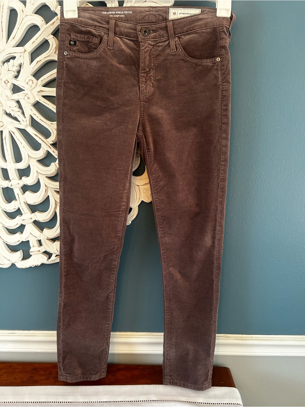Anthropologie Petite Adriano Goldschmied Women's Cropped Cordury Jeans